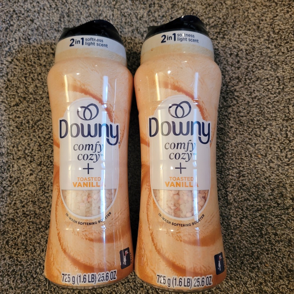 Downy Comfy Cozy Toasted Vanilla In-Wash Scent Booster 25.6oz 2pk NEW Softening